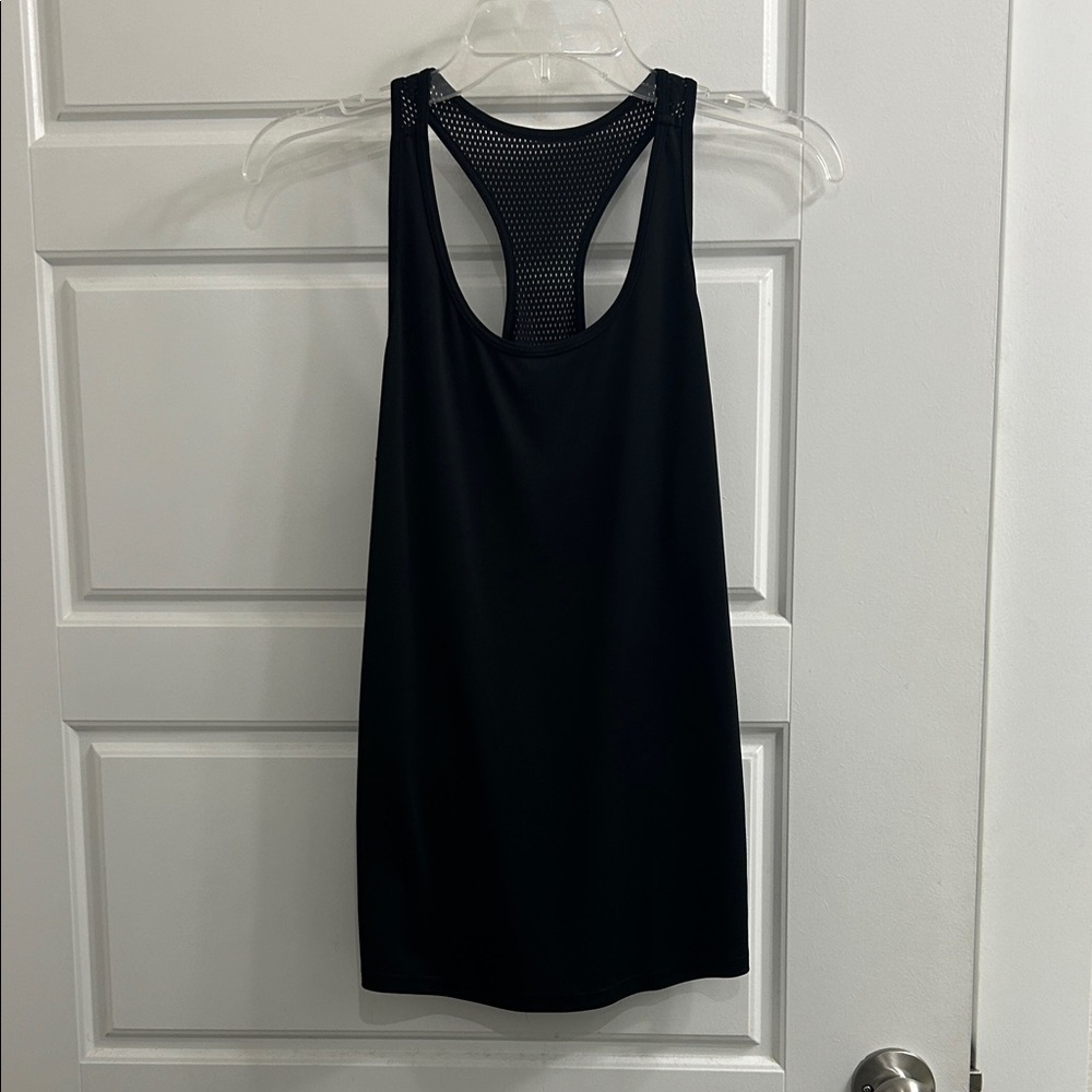 Danskin Now Black Mesh Racerback Tank Top